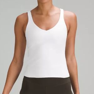 Lululemon White Align Waist Length Workout Tank Top